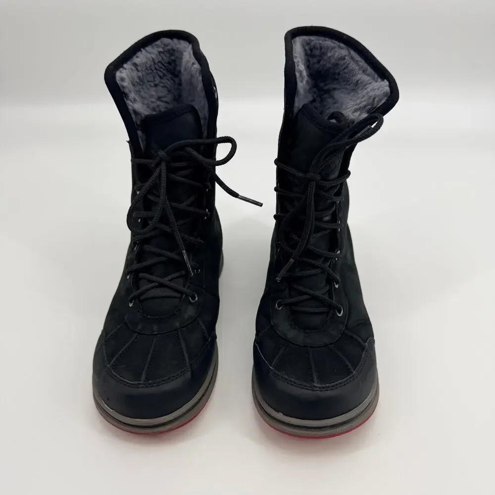 Columbia Omni Tech Heat Snow Winter Waterproof Boots Black Lace Up Insulated 6